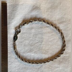 Silver Bracelet “Napier” Vintage 7 1/4” Chain (no charms)